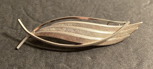 VINTA0E 1960's MODERN BROOCH PIN by KORDES & LICHTENFELS K&L 835 SILVER / 2.5" - Picture 2 of 3