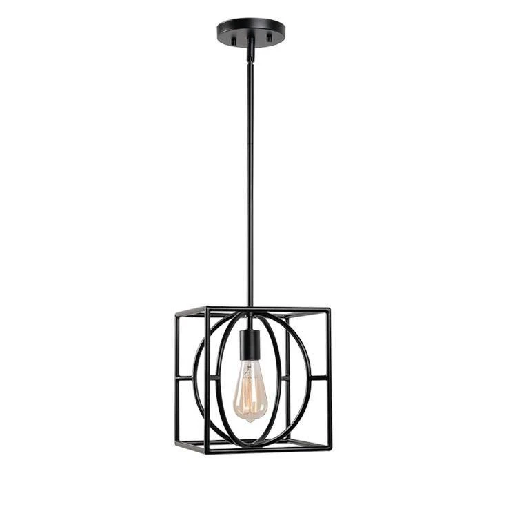 Kenroy Lighting 93886BL Adele 1 luz 13 pulgadas lámpara de techo colgante negra, grande Foto 3 de 3