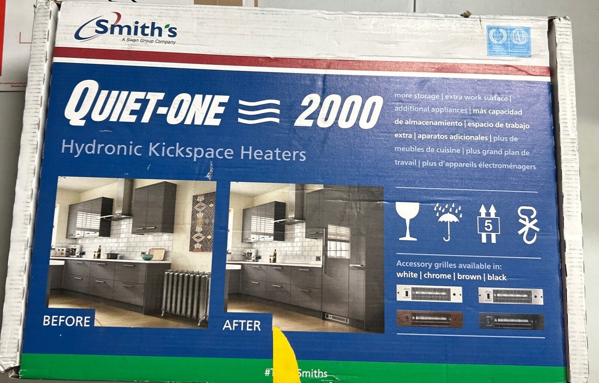 Quiet-One 2000 Hydronic Kickspace Heater KS2004 Open Box