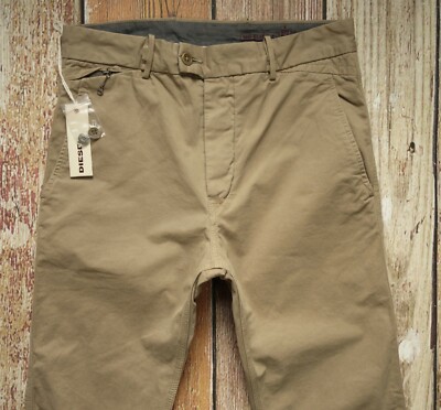 $198 NEW Diesel CHI-BLADO Trousers Golden/Yelow W28/WAIST ACROSS 15 1/2xL31 Reg.