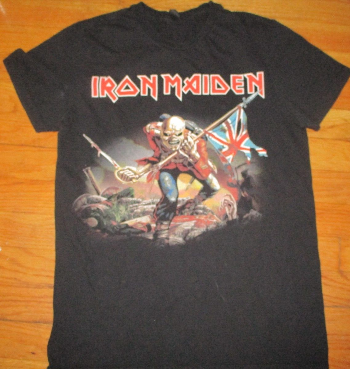 Iron Maiden Eddie Bass T-shirt zwart 4XL 100% katoen Onbekend Band merch, Bands