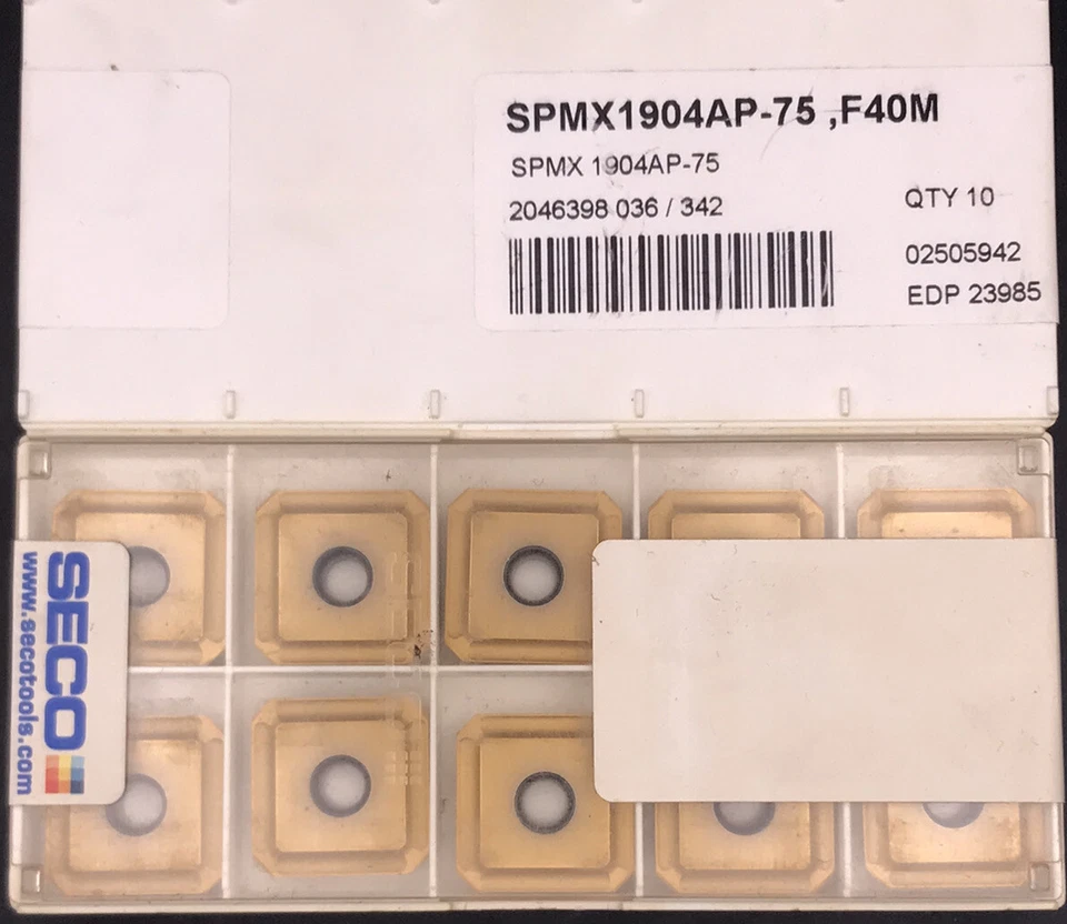 Seco Wendeplatten SPMX 1904AP-75 F40M Wendeschneidplatten ***Neu*** - Bild 1 von 1