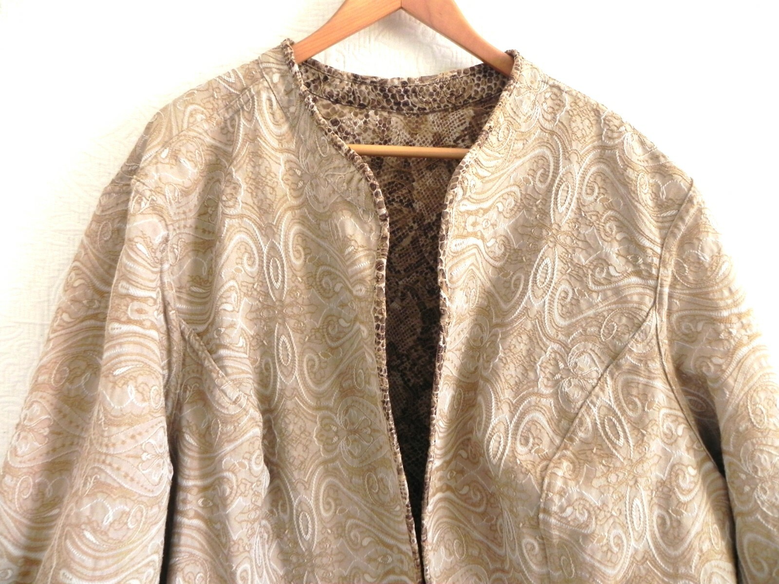 Catherines Reversible Lightweight Jacket Open Emb… - image 6