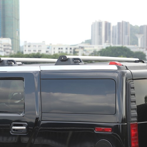 Silver Steel Car Roof Rack Trim Decorate Moulding Strip For Hummer H2 2003-2009 - Picture 2 of 6