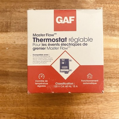 NEW Master Flow PT6 Universal Manually Adjustable Thermostat for Power Vents