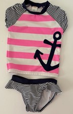 NWOT Girls 4 Gymboree STRIPES ANCHORS UPF 50 Sunscreen 2-pc TANKINI SWIMSUIT