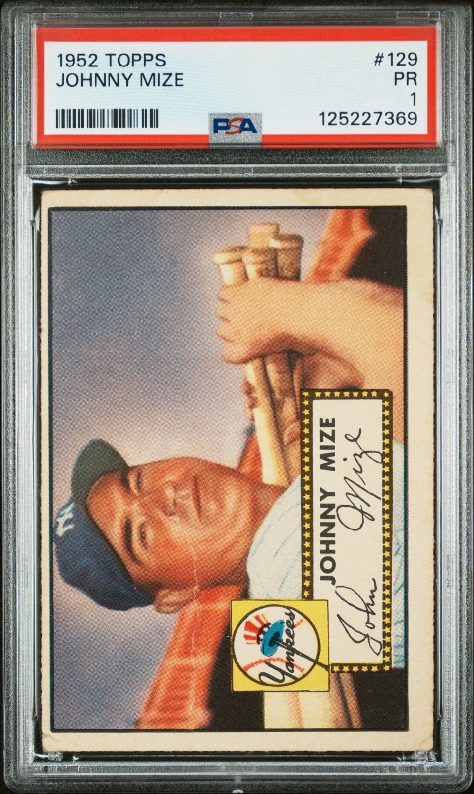 1952 Topps Johnny Mize 129 PSA PR 1