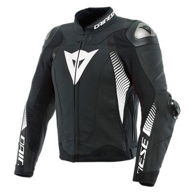 Dainese Super Speed 4 schwarz/weiß Sport Touring Urban Leder Motorrad Jac...