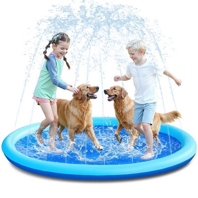 Splash Pad 72 Non Slip Water Toys Sprinkler Mat Toddlers Kids Blue SLOOSH Play