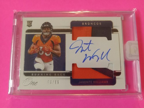 Javonte Williams 2021 Panini One 2 Color RPA 66/99 Dallas Cowboys Neu RB - Bild 4 von 8