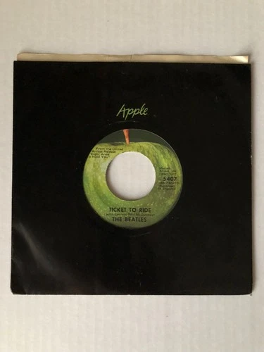THE BEATLES Ticket To Ride/Yes It Is vinyl 45 single - 1971 1st Apple pressing
