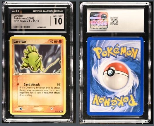 CGC GEM MINT 10 Pokemon TCG Larvitar Pop Series 1  11/17