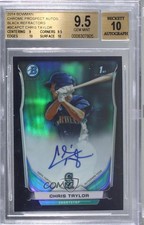 2014 Bowman Prospect Chrome Black Refractor 45/99 Chris Taylor BGS 9.5 Auto 3j7