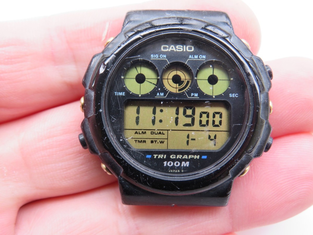 Vintage mens lcd wrist watch Casio TGW-10 for repair | eBay