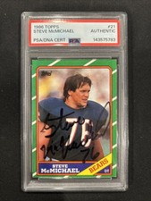 1986 Topps 21 Steve Mcmichael Autograph PSA Authentic 