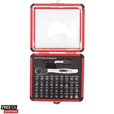 Professional Grade Mini Ratchet Set - 38 S2 Steel Bits & Quick Release Extension