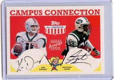 2003 Topps All American  Ken Dorsey / Santana Moss Auto # /100 💎Miami Rookie RC
