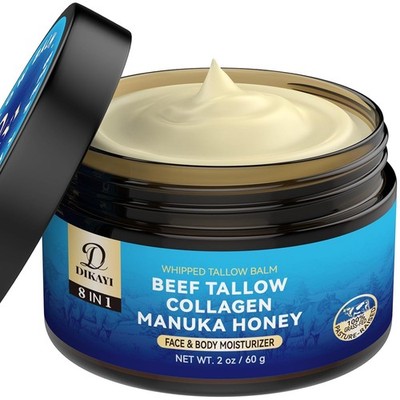 Organic Whipped Beef Tallow Balm Face Body Hands Feet Lips 2oz