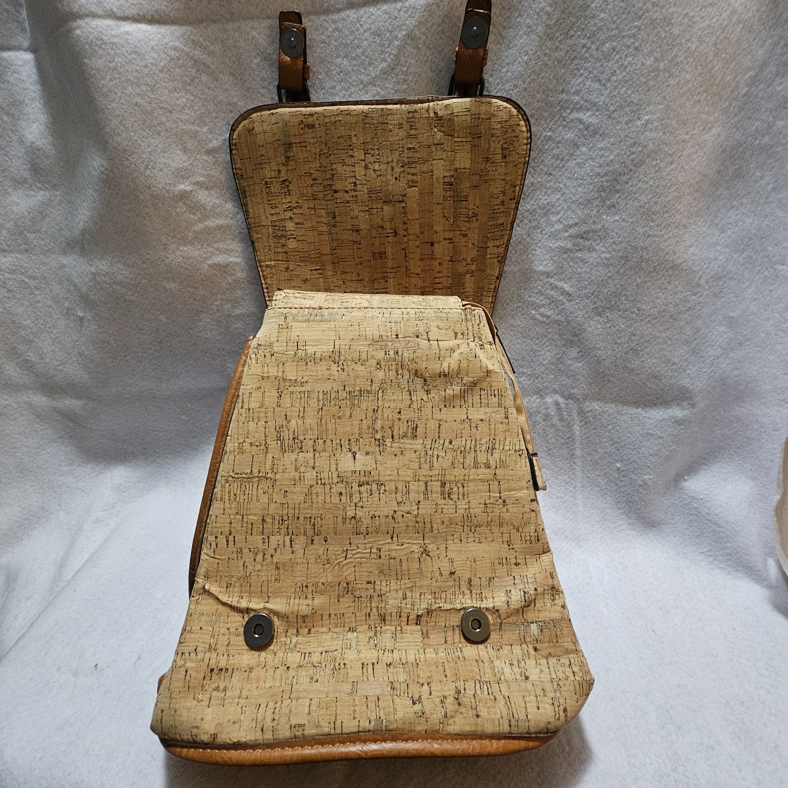 Natural Cork Vegan Boho Backpack Patchwork Print … - image 3