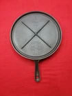 #9 Griswold Cast Iron Griddle w/ 2 Slant Logos 1 Sideways X Brace NO RESERVE
