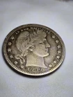 1909 Barber Silver Quarter 25c  Liberty on band