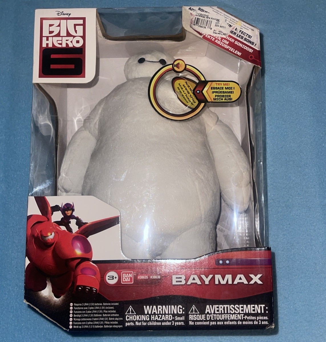 BIG HERO 6 BAYMAX SOFT PLUSH SQUEEZE ME TALKING 10