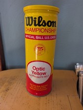 Vintage Wilson Championship US Open Tennis Balls 3-Pack Sealed Can NOS