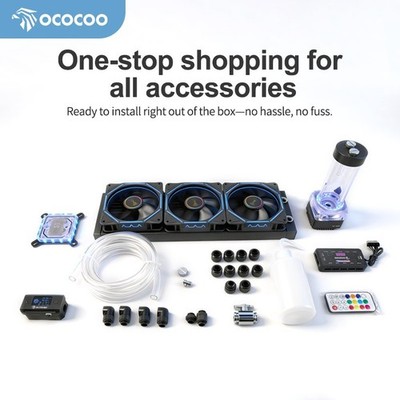 OCOCOO 360mm AIO CPU Liquid Cooler Water Cooling Kit Intel LGA 2011 AMD AM4 AM5