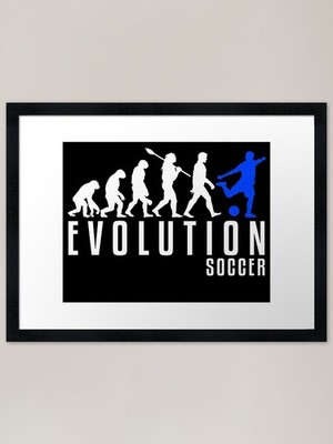 Soccer Evolution Framed Art Print Framed Wall Art Poster Canvas Print Picture