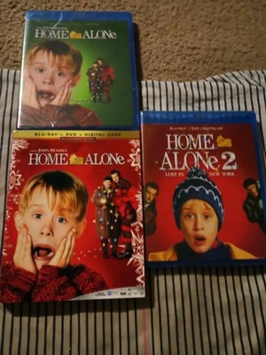 Home Alone OOP BLU RAY+ Slipcover Brand New + Home Alone 2 Blu ray Lot Low Price
