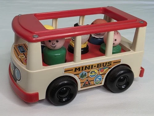 Vintage 1969 Fisher-Price Mini Bus #141 – Classic Little People Vehicle