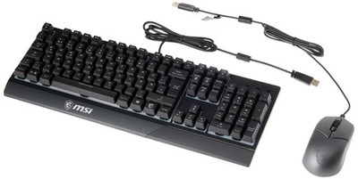 MSI Vigor GK30 Combo DE Gaming Keyboard and GM11 Gaming Mouse (Wired, Plunger Sw