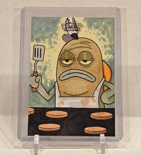 2025 Topps Chrome SpongeBob 25th Anniversary 1/1 Sketch Card Coy Soup  🧽