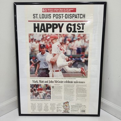Framed, Original September 8, 1998, St. Louis Post-Dispatch newspaper Big Mac 61
