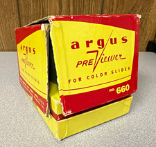 Argus PreViewer No. 660 35mm Slide Viewer 3x Desktop Portable w/ Box  Instr