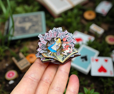 Open book. Dollhouse miniature. Miniature for a dollhouse. 1:12 scale. Handmade.