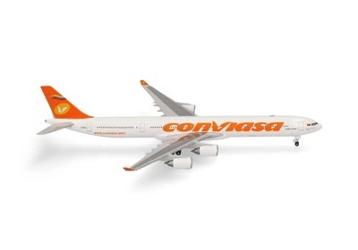 Herpa Wings Airbus A340-600 Línea Aérea Conviasa YV3535 1:500 Modellflugzeug