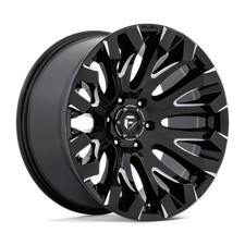 18x9 Fuel D828 Quake Gloss Black Milled Wheel 5x5 1mm