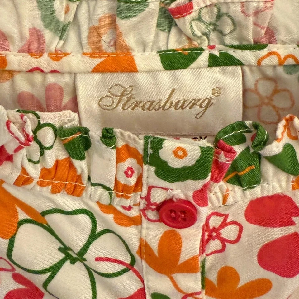 Strasburg Children Dress 3Y NWT ~ 100% Cotton Vintage Floral Ruffle Summer Dress - Image 4 of 4