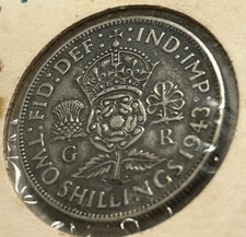 Great Britain, 2 Shillings 1943 Silver