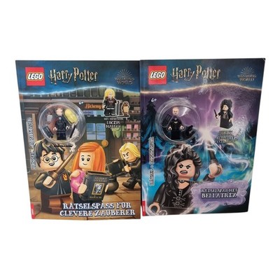 LEGO Harry Potter Minifigur Lucius Malfoy + Bellatrix NEU OVP Magazin Rätsel