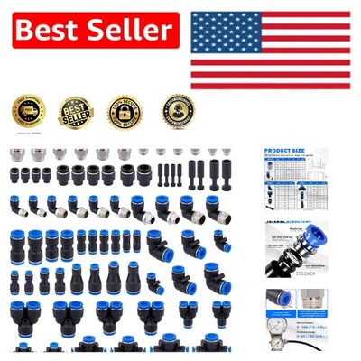 Comprehensive 78 Piece Air Line Connectors Kit - Corrosion Resistant Assurance