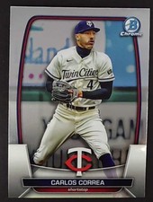 2023 Bowman Baseball Chrome Carlos Correa #85 Minnesota Twins MLB