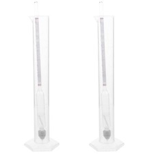 2 Sets Hydrometer and Tube Alcoholmeter Proof Measuring Cylinders Brewing