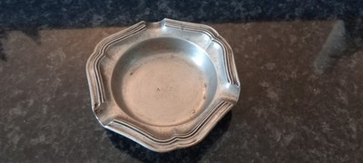 Schöner Zinn Aschenbecher ''EPU Europe'' mit 12 cm Durchmesser