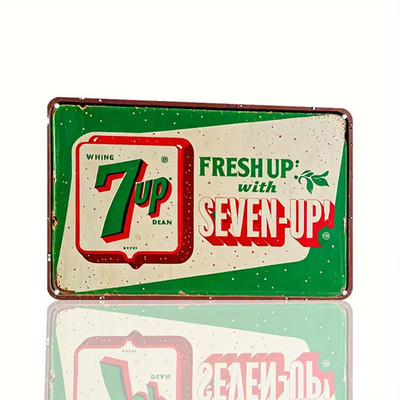 Fresh Up! with 7up Soda Pop Vintage Look Retro Metal Tin Sign