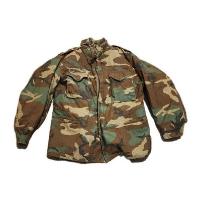 M-65 Field Jacket Large Woodland Camo Army Cold Weather | eBay