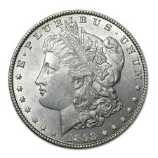1898 O Morgan Silver Dollar $1 Brilliant Uncirculated BU 90% Silver