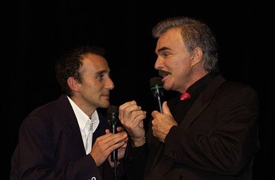 Burt Reynolds & Elie Semoun at Deauville 2001 - Tribute to Burt Re- Old Photo 1