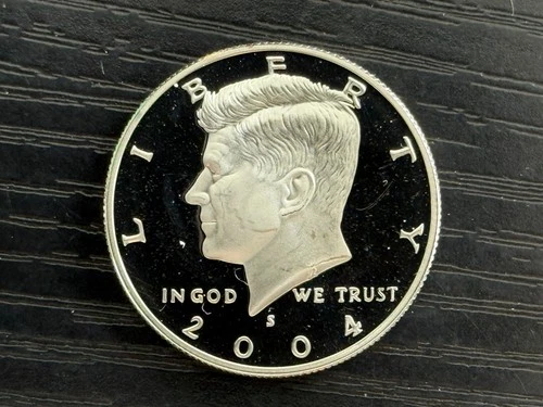 2004 S Kennedy Half Dollar 50c PROOF 90% SILVER Coin - ME5142